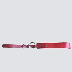Red leather belt